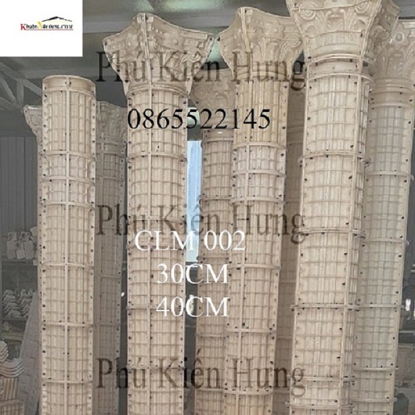 BÁN KHUÔN ĐÚC CỘT VUÔNG, TRÒN, CỘT HOA VĂN CÓ RÃNH LÀM CỘT NHÀ, TRỤ CỔNG HÀNG RÀO 30cm, 35cm, 40cm, 50cm, 60cm, 80cm